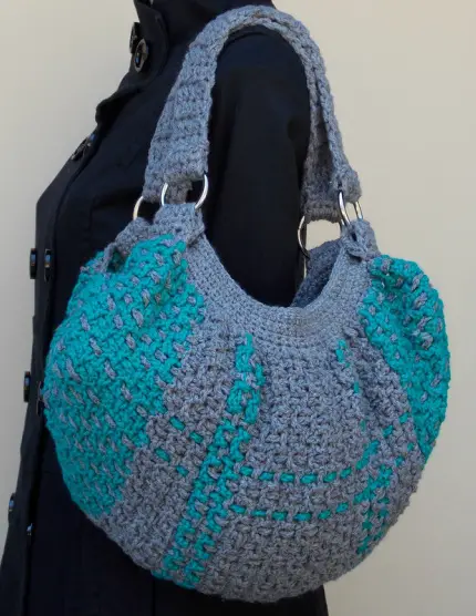 Tartan Crochet Bag - Free Pattern And Video Tutorial