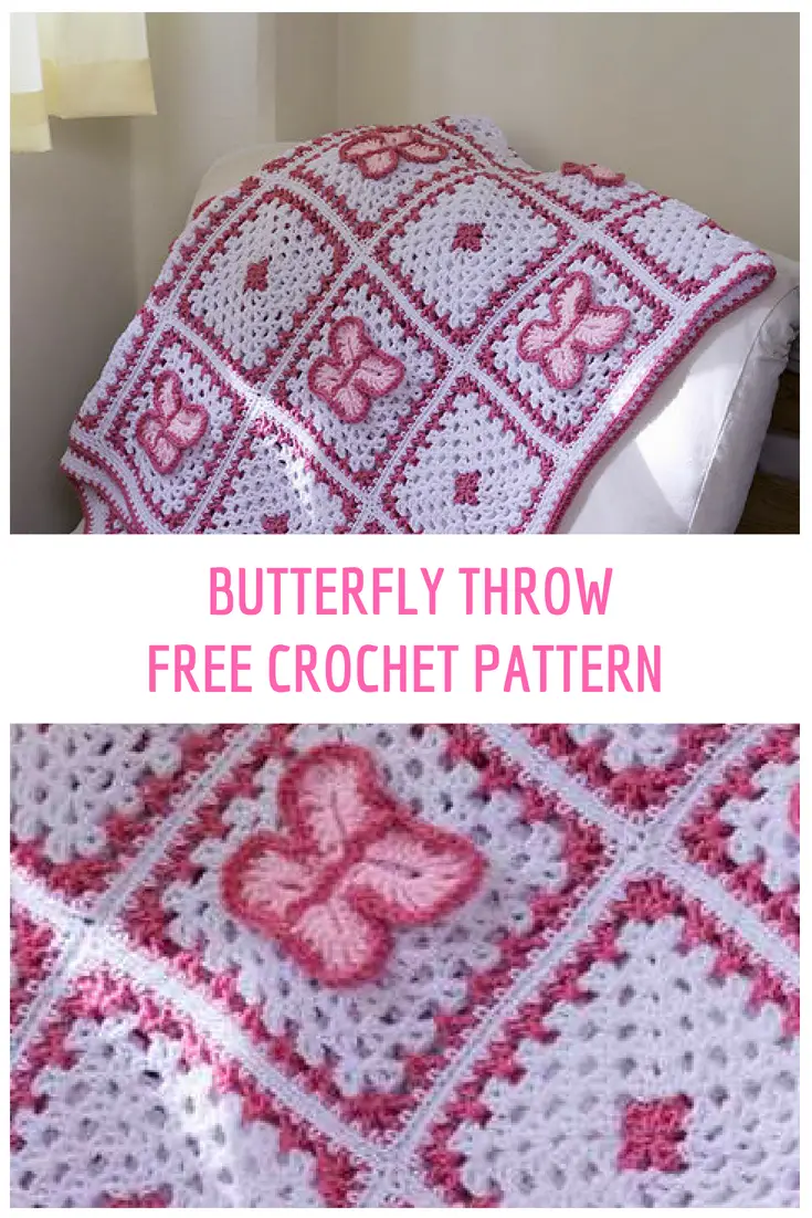 Crochet Butterfly Throw Free Pattern Knit And Crochet Daily