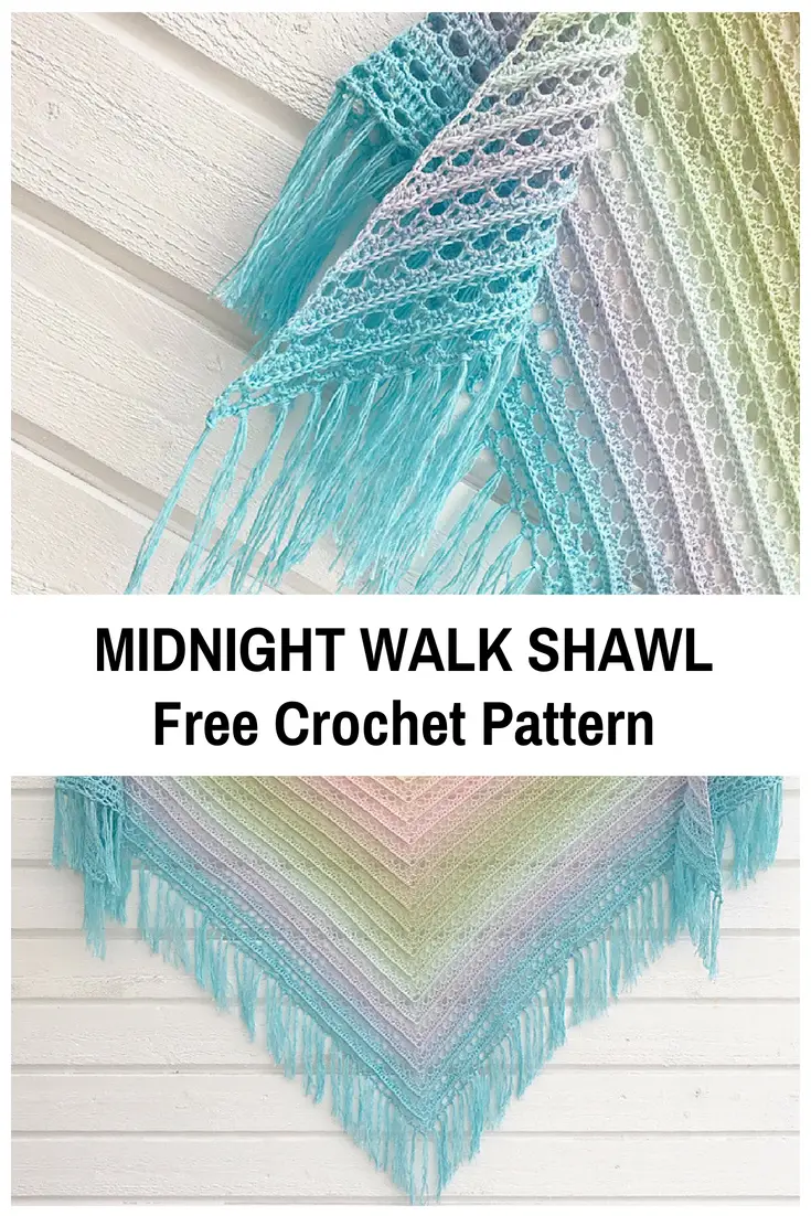 Beautiful Lacy Shawl Crochet Pattern In Pastel Colours