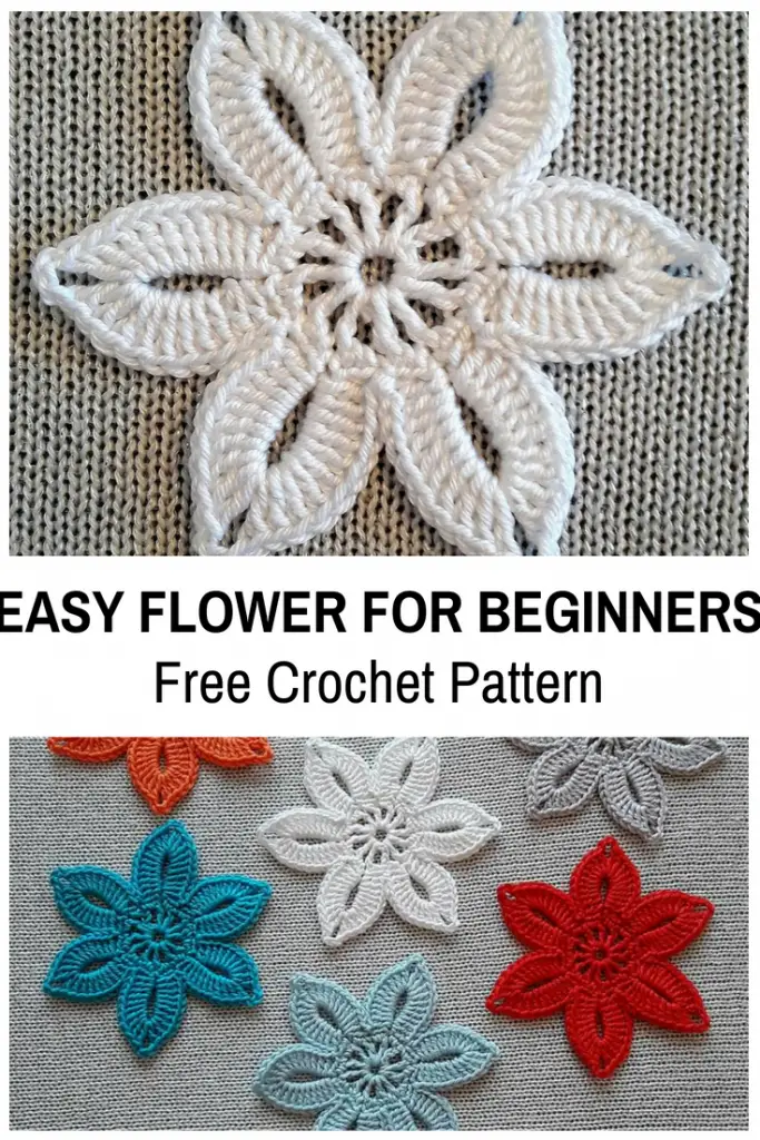 Easy Crochet Flower For Beginners Free Pattern