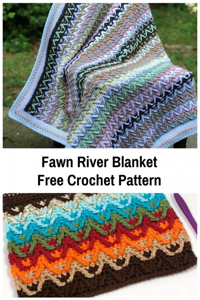 Beautiful Fawn River Blanket Crochet Pattern And Dishcloth With A Lovely Native American Feel