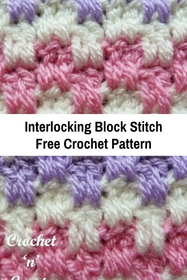  Interlocking Block Stitch Free Crochet Pattern