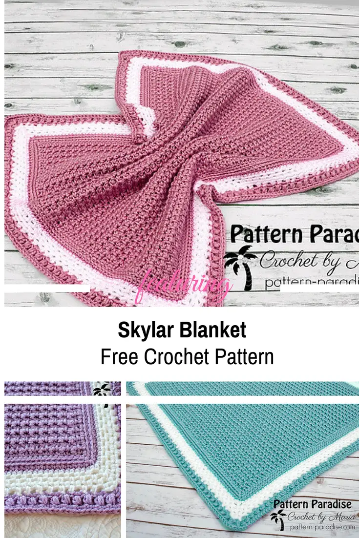 Easy One Row Repeat Blanket Free Crochet Pattern