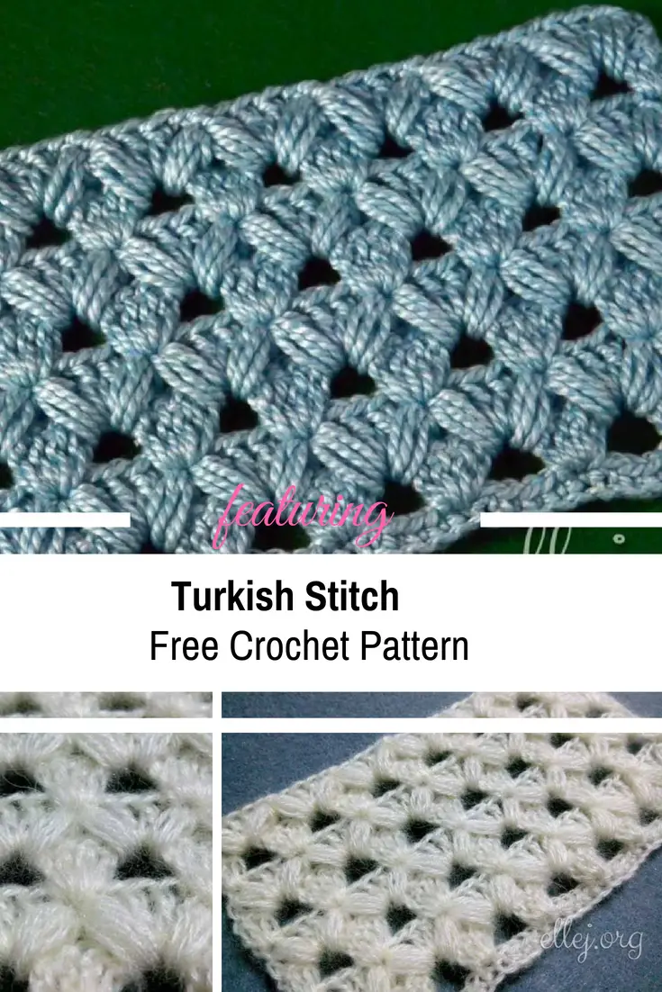Turkish Crochet Stitch Free Pattern & Video Tutorial