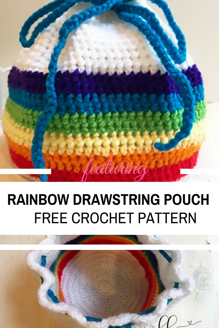 Practical And Useful Rainbow Drawstring Pouch For Busy Moms