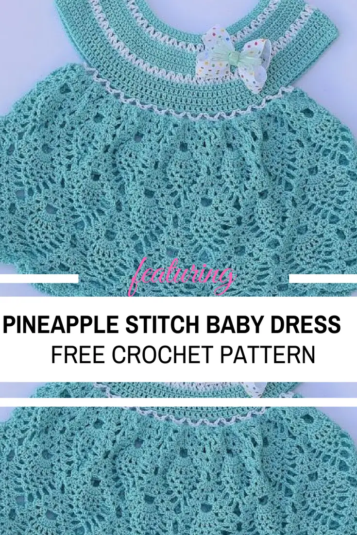 Baby Pineapple Party Dress Crochet Pattern