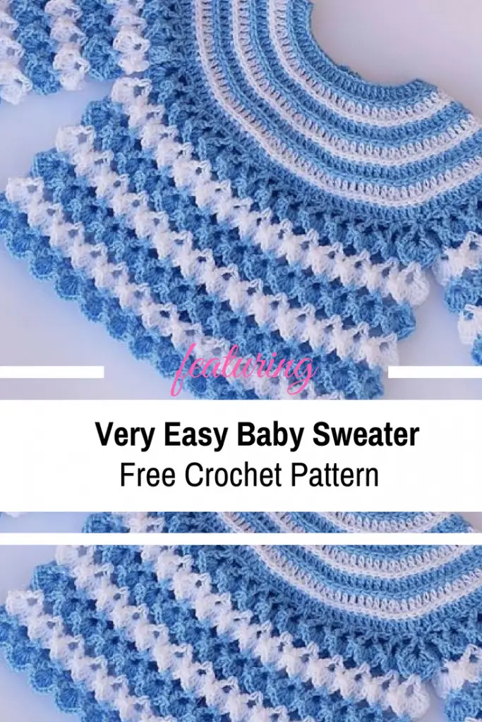 Very Easy Free Baby Sweater Crochet Pattern
