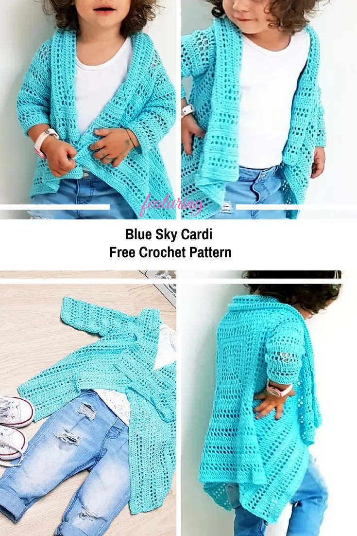 Blue Sky Cardi Free Crochet Pattern