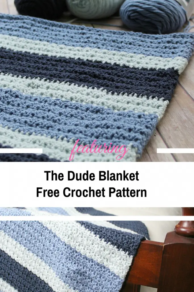 The Dude Blanket Is Simple And Sturdy, Just Like Most Men Like It! [Free Pattern]