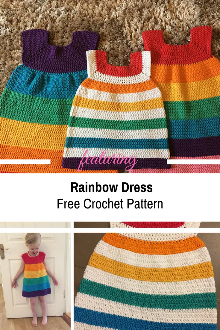 Simple And Cute Rainbow Dress [Free Pattern]