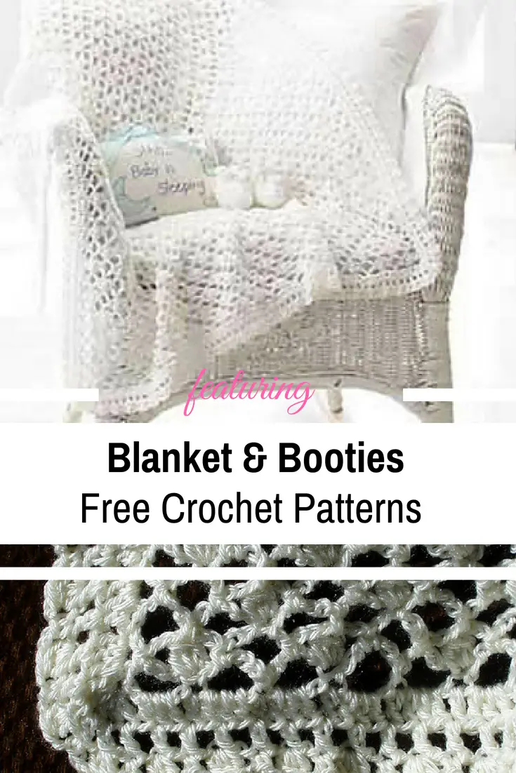 Beautiful, Soft Baby Blanket And Booties Set For The New Little One [Free Patterns]