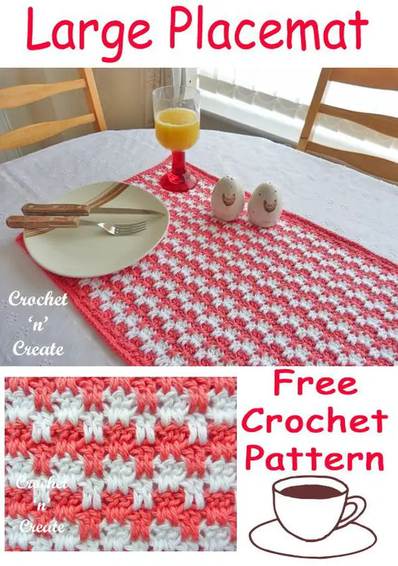 Large Free Crochet Placemat Pattern To Match Any Decor