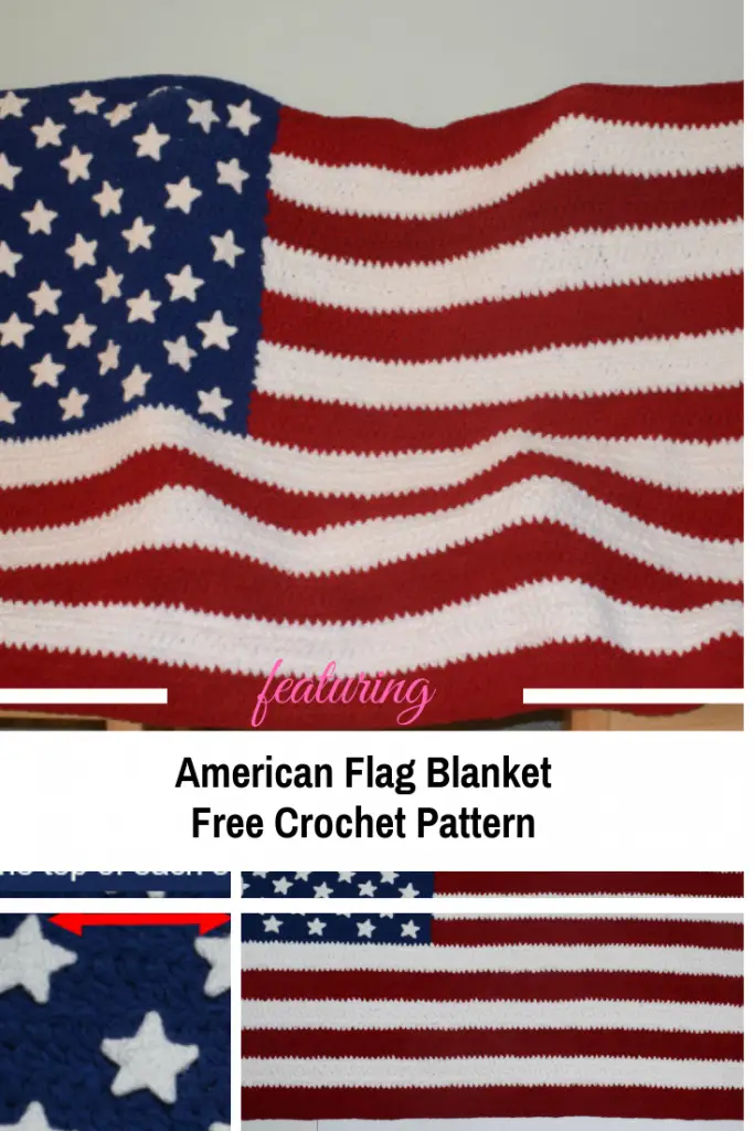 American Flag Blanket Free Crochet Pattern For Anyone Feeling Patriotic