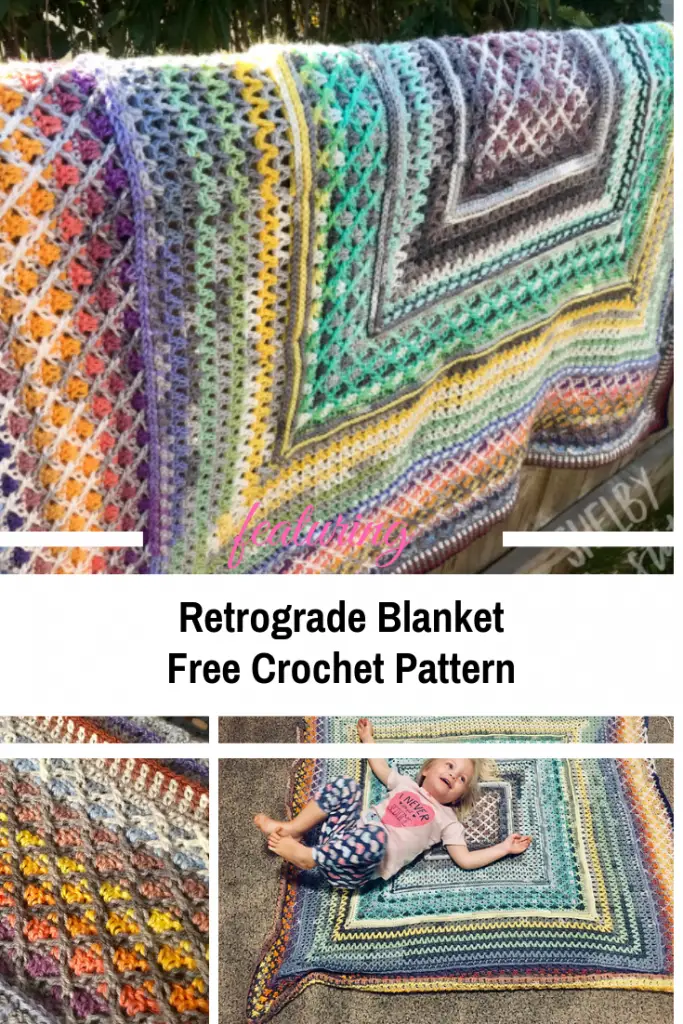 Retrograde Multi Stitch Crochet Blanket Pattern