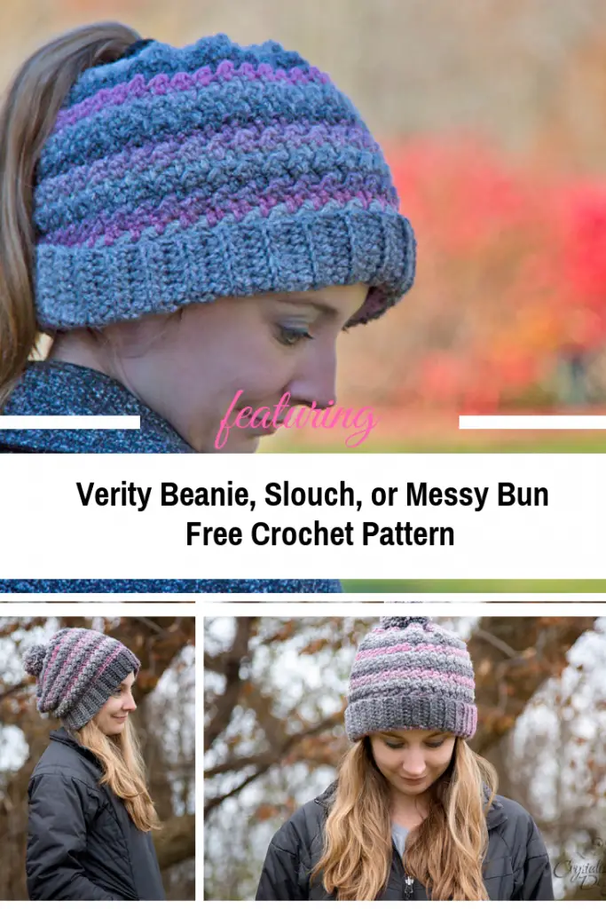 (Three In One ) Crochet Ponytail Hat Free Pattern For All Hat Lovers