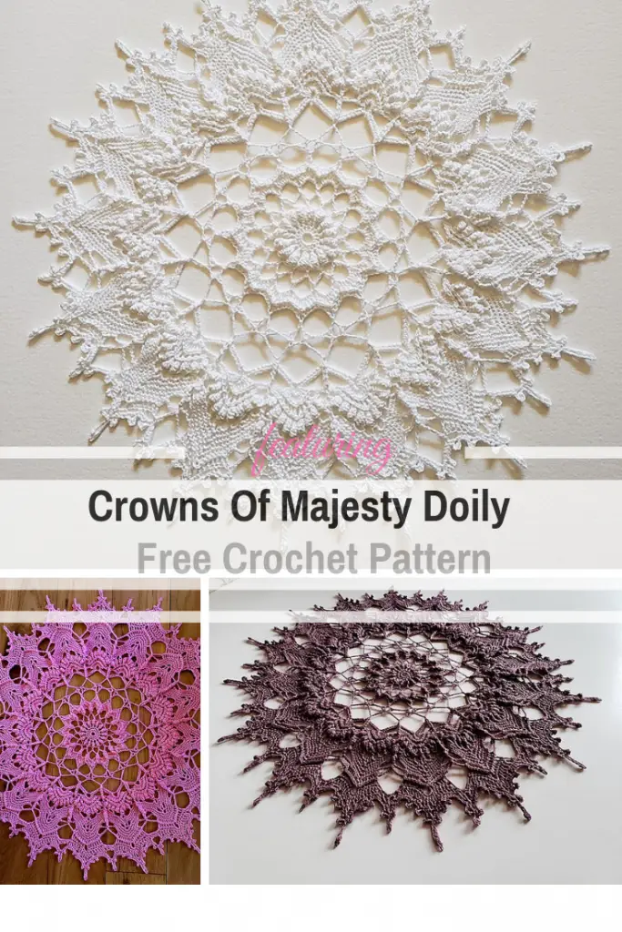 Free Crochet Doily Pattern With A Royal Design