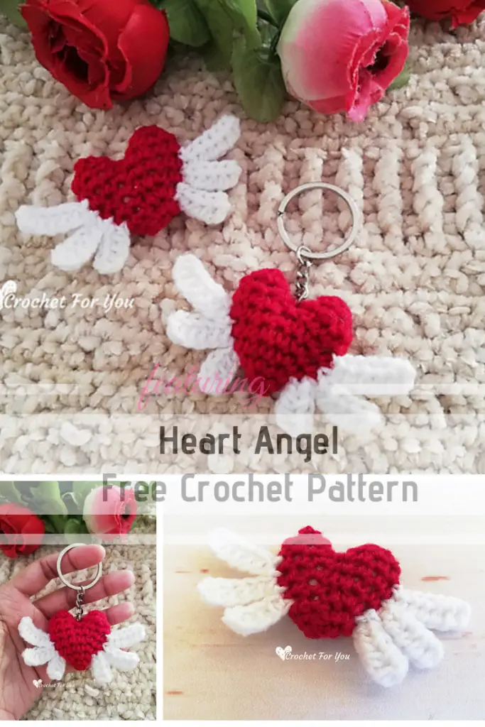 Crochet Heart With Wings Pattern Is A Cute Little Crochet Project For Valentine’s Day
