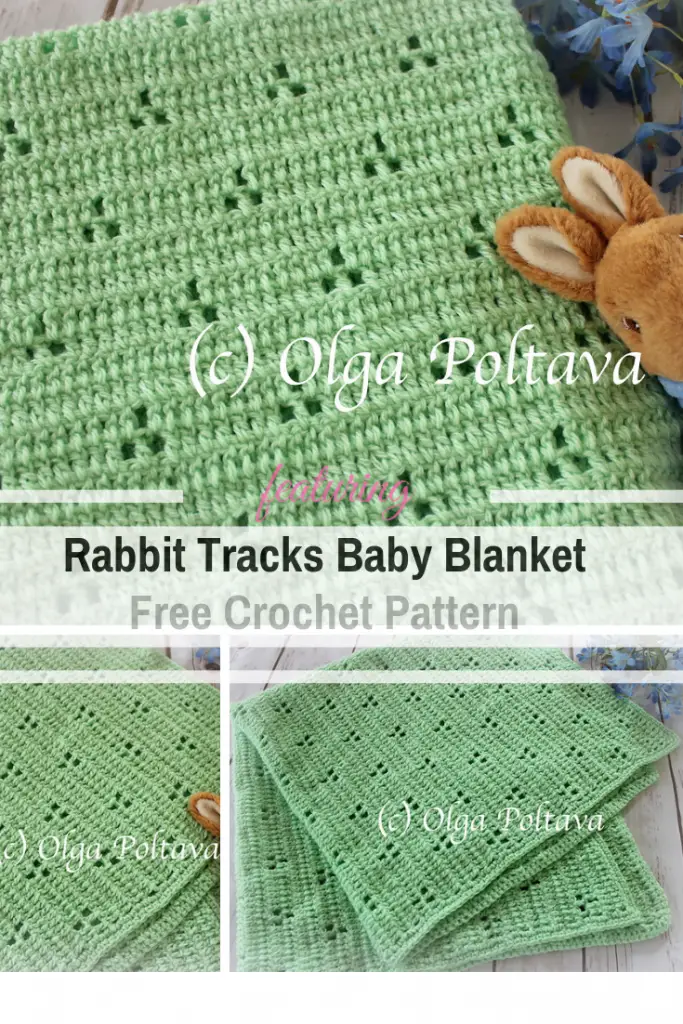 Very Simple And So Pretty Rabbit Tracks Baby Blanket Free Crochet Pattern