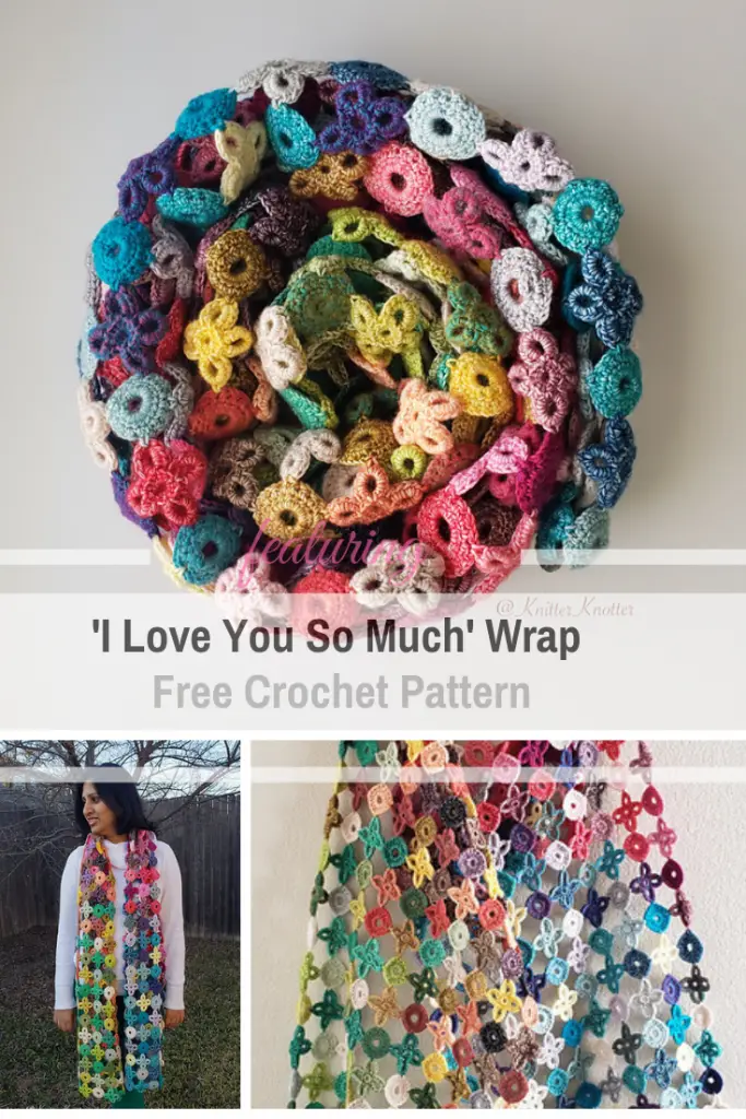 Easy XOXO Wrap Free Crochet Pattern With 'I Love You So Much' Message