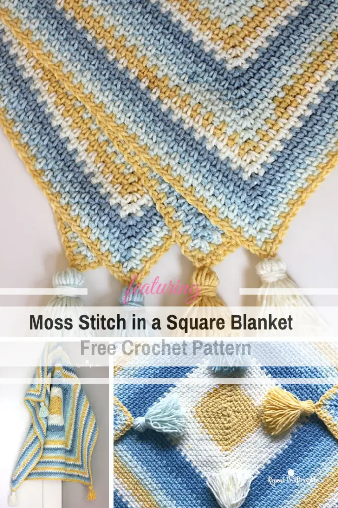 Quick And Easy Moss Stitch Crochet Blanket