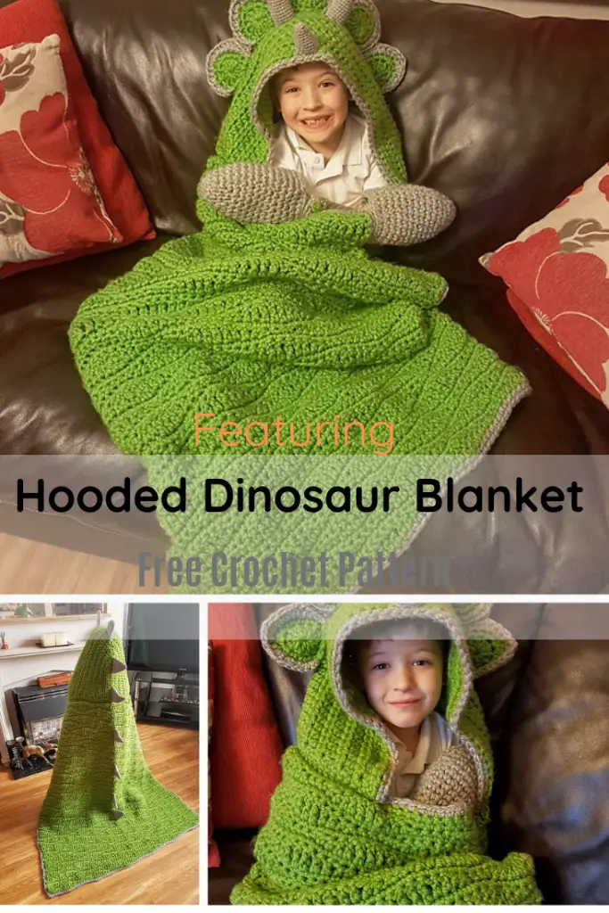 Adorable Crochet Hooded Dinosaur Blanket Pattern Perfect For Playtime