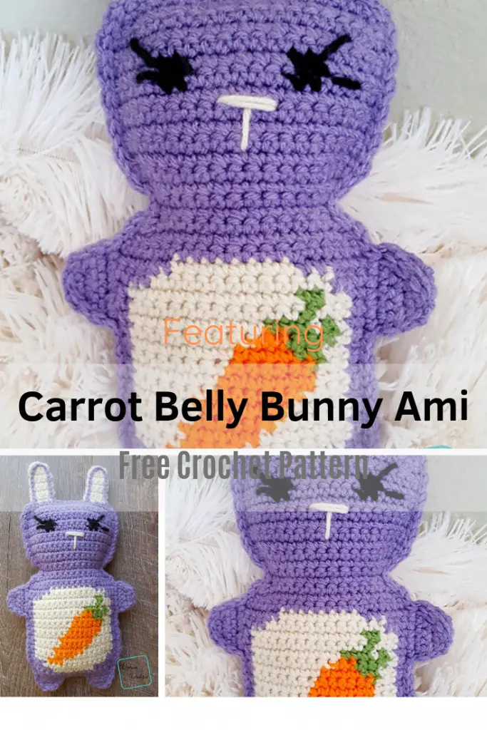 Amigurumi Bunny Crochet Pattern With A Cute Carrot On The Belly