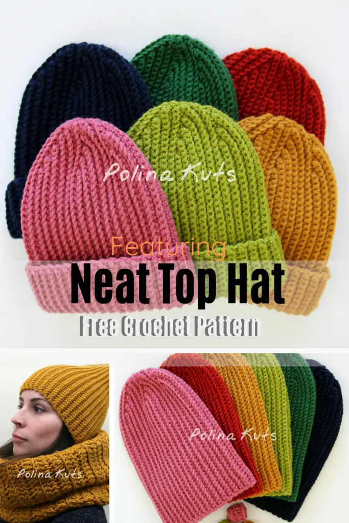 Wonderful Ribbed Beanie Hat Free Crochet Pattern