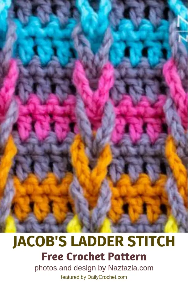 Learn A New Crochet Stitch: Jacob's Ladder Stitch