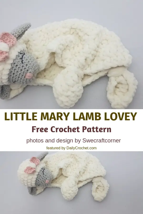 Free Little Mary Crochet Lamb Lovey Pattern To Help Your Babies Sleep