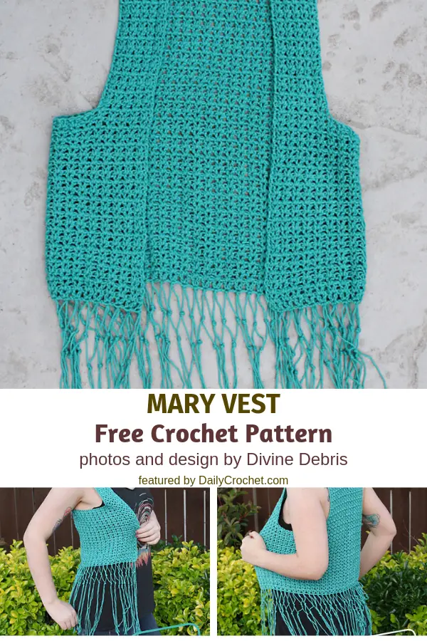 Summer Crochet Vest With Fringe Pattern