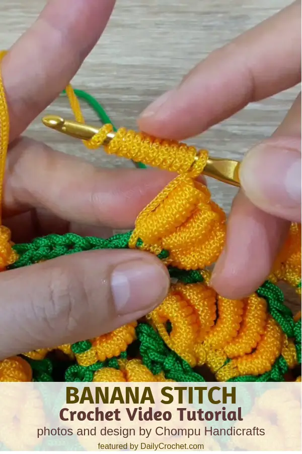Learn A New Crochet Stitch: Crochet Banana Stitch ( Video Tutorial)
