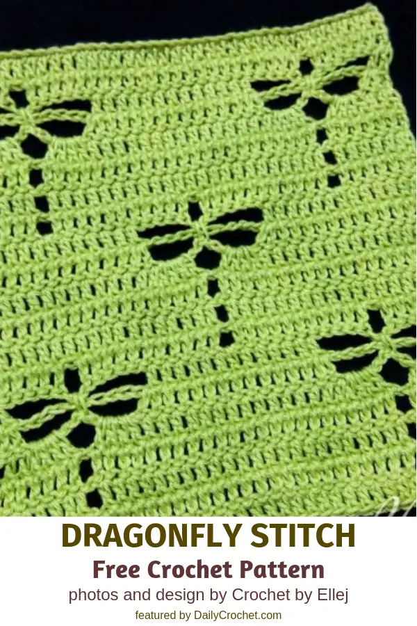 Learn A New Crochet Stitch: Dragonfly Stitch Crochet Pattern
