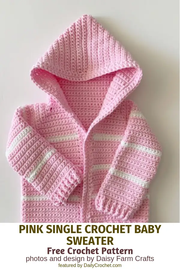 Easy Crochet Baby Hoodie Free Pattern