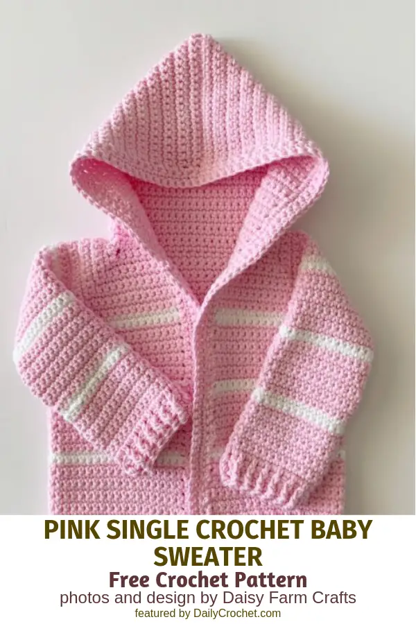Easy Crochet Baby Hoodie Free Pattern - Daily Crochet