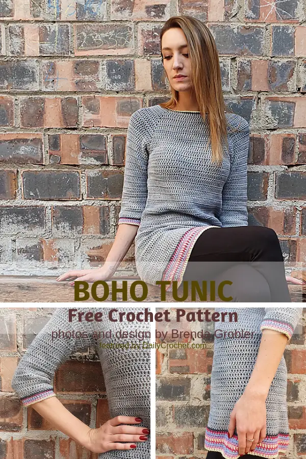 Boho Tunic Crochet Pattern For ANY Size