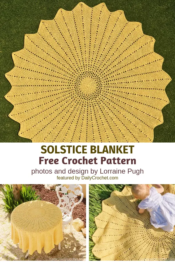 Crochet Sunflower Blanket Free Pattern
