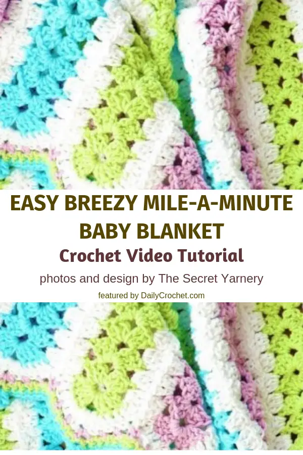 Super Fast MileAMinute Crochet Baby Blanket Video Tutorial Daily