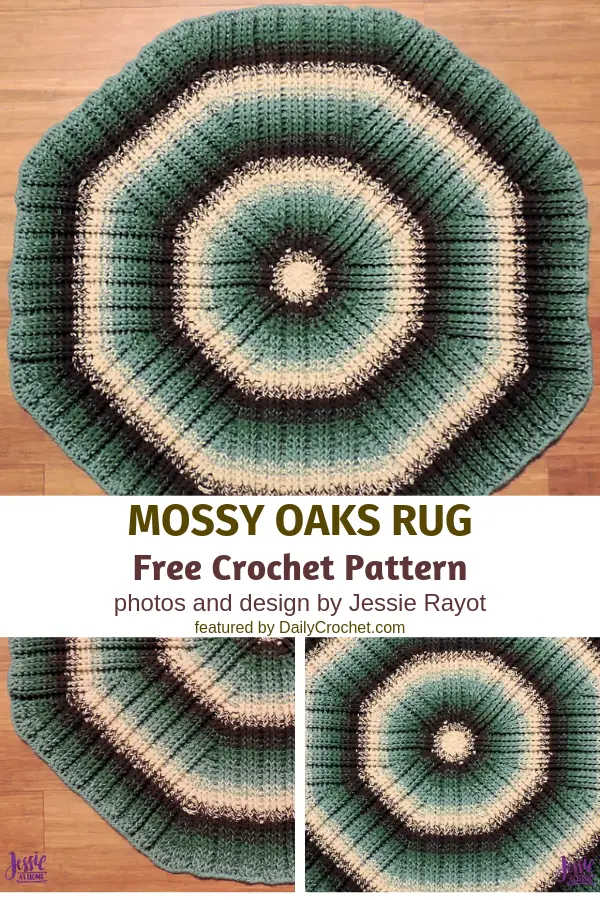 Crochet Round Rug Pattern With Amazing Texture