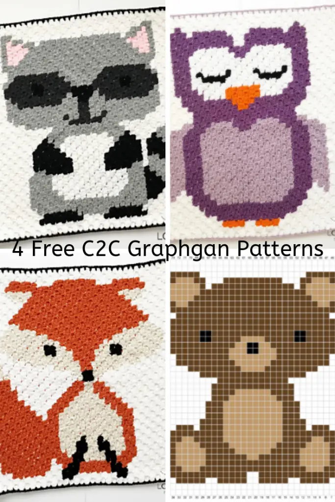 4 Free C2C Crochet Graphgan Patterns