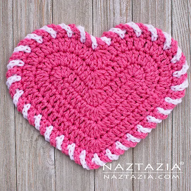 Quick And Easy Crochet Light Heart Dishcloth