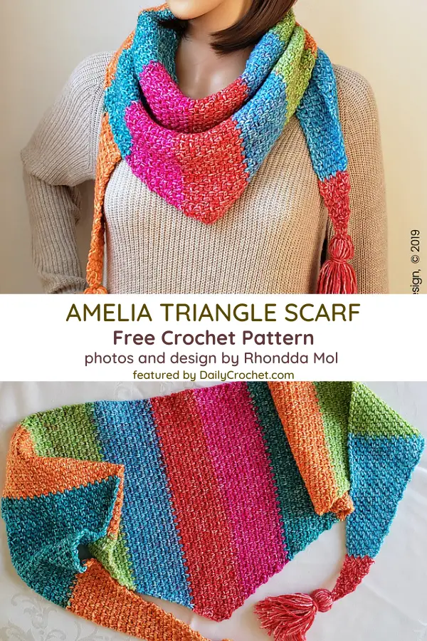 Lovely Triangle Scarf Crochet Pattern