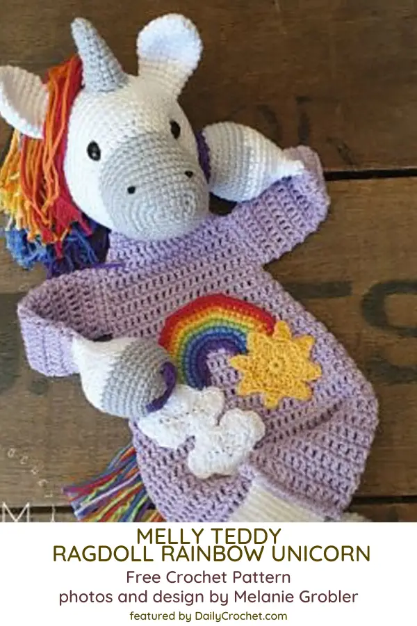 Crochet Ragdoll Unicorn Soft Toy
