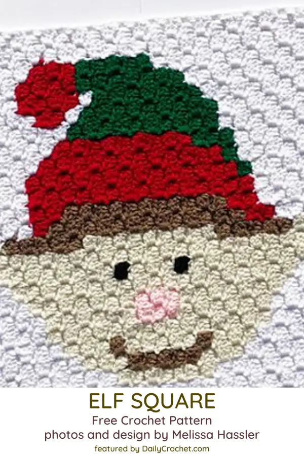 Crochet C2C Elf Square
