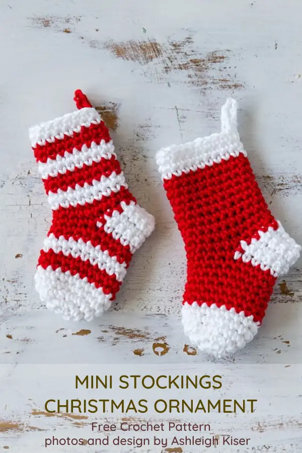Crochet Stocking Christmas Ornaments- 12 Crochet Christmas Ornaments to Make Your Christmas Fun