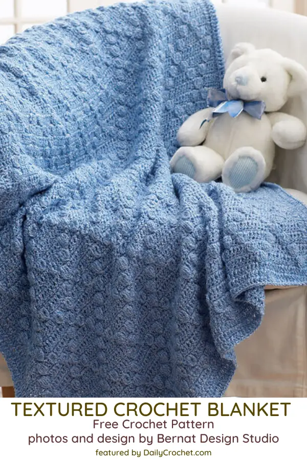 Easy Textured Crochet Blanket 