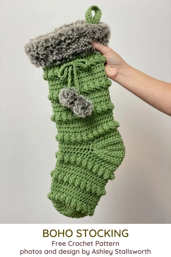 Boho Crochet Stocking