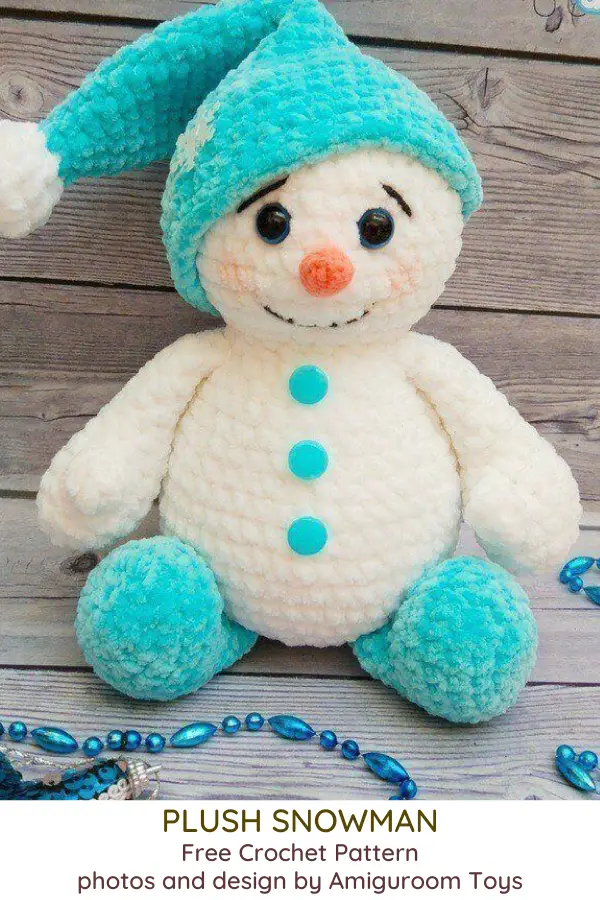 Crochet Plush Snowman Free Pattern- 10 Crochet Snowman Patterns for Winter Festivities