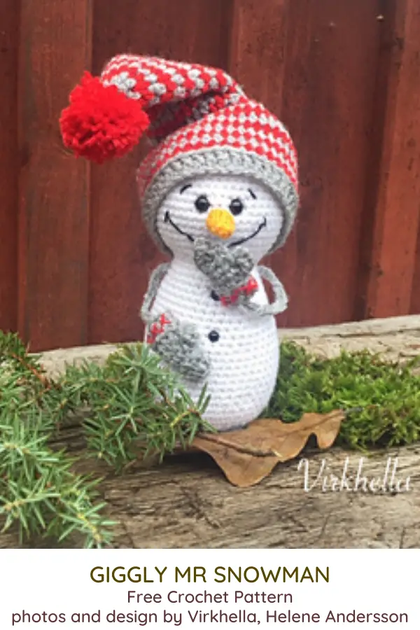 Giggly Mr Snowman- 10 Crochet Snowman Patterns for Winter Festivities