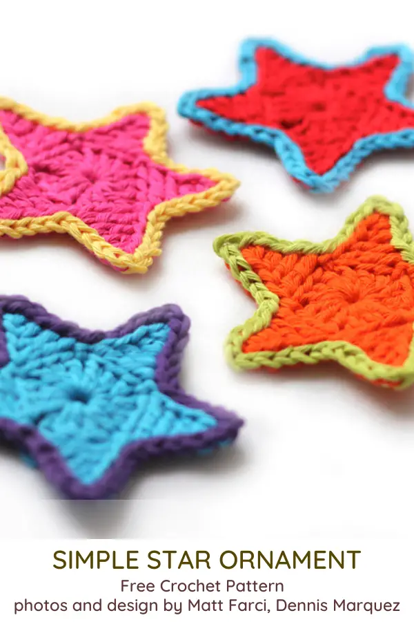 Crochet Star Ornaments- 12 Crochet Christmas Ornaments to Make Your Christmas Fun