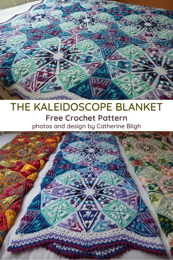 Stunning Kaleidoscope Blanket Free Crochet Pattern With A Beautiful Geometric Design